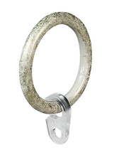 Anello per Bastone Tende Metallo Avorio Oro Ø20mm. 8 pezzi Cod.34396