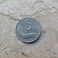 5 Lire 1952 Italia Delfino e