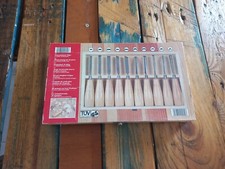 SET DI 10 SGORBIE PER LEGNO IN CUSTODIA DI LEGNO