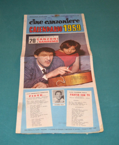Cine canzoniere calendario - canzoniere,
