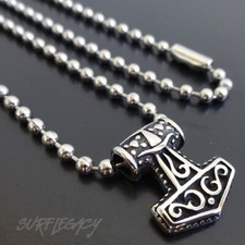 COLLANA MARTELLO DI THOR Thor's Hammer Mjolnir Necklace Pendant Viking Jewelry