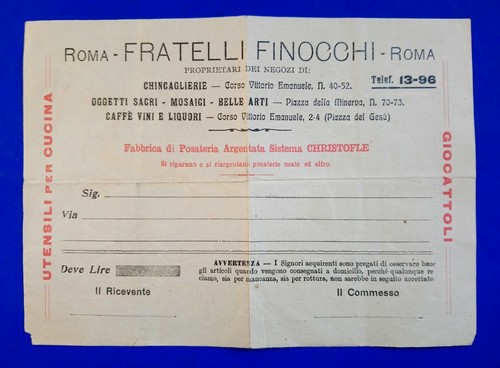 Distinta 1913 roma - 🔵distinta,