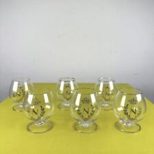 bicchieri vintage da cognac in cristallo napoleon, 6 pezzi
