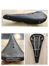 Vecchia Sella In Cuoio Sellino X Bici Bicicletta Epoca Antica ATALA anni 30 50