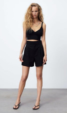 NWT  ZARA BLACK BERMUDA