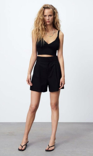 Bermuda pantaloncino zara nero - bermuda,