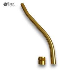 TECHNICS TONEARM TUBE S CURVO PIPE & HEADSHELL COLLAR - ORO ANODIZZATO - 1200 1210