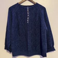 Maglione maglia blu navy