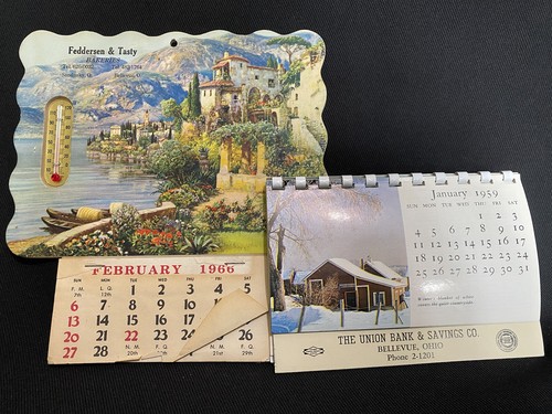 Calendario vintage bellevue - calendario,