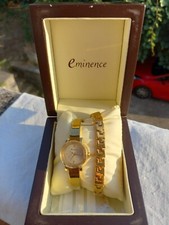 Parure Orologio Donna Eminence placcato Oro + Bracciale a Maglie