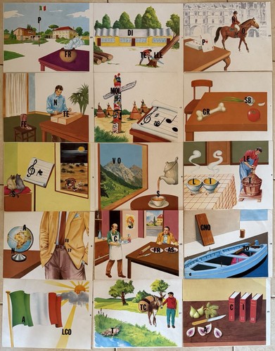 Gioco vintage bis tavole - vintage, rebus