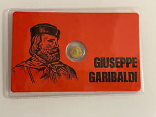 Medaglia commemorativa Giuseppe Garibaldi card con piccola moneta placcata oro
