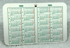 ROLEX CALENDAR 1989 1990 GMT