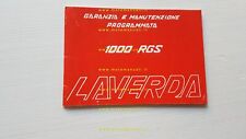 Laverda 1000 RGS 1982 libretto tagliandi garanzia originale nuovo