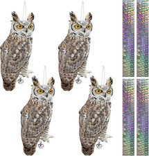 4 Dispositivi Riflettenti per Spaventare Gli Uccelli a Forma Di Gufo, Decorazion