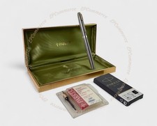 Penna Parker 75 Ciselè stilografica argento 925 oro 14K 585 box fountain pen