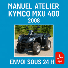 Manuel atelier kymco mxu 400 - atelier,