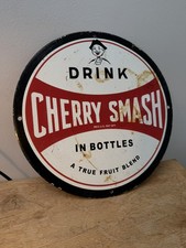 DRINK CHERRY SMASH American diner -Enamel Sign Garage-Man Cave 12”Classic  USA 