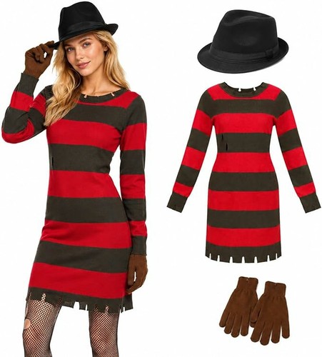 Costume donna freddy krueger - costume,