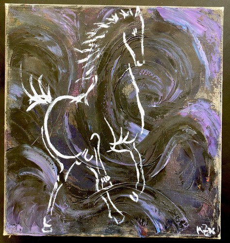Interessante dipinto olio - , di