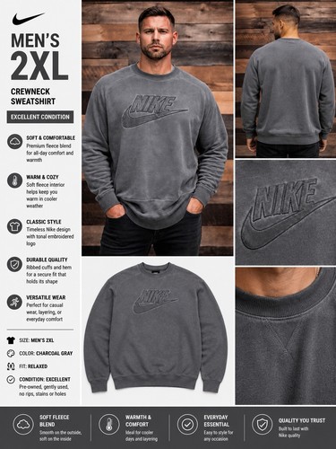 Nike felpa girocollo uomo - nike,