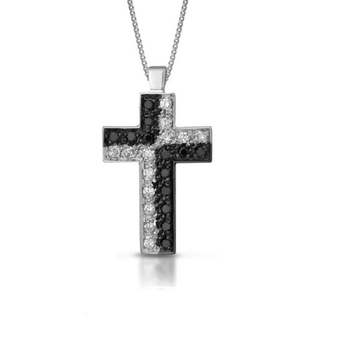 Collana oro croce con - 18, e