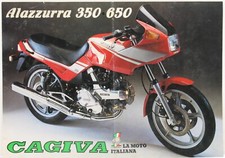 brochure depliant cagiva alazzurra 350 650 ducati pantah moto epoca vintage