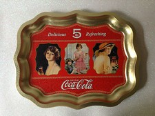 COCA COLA VASSOIO DORATO IN