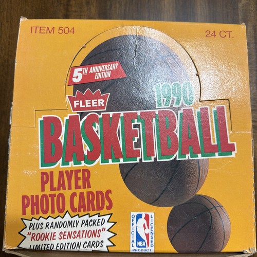 Fleer basketball 1990 scatola - basketball,