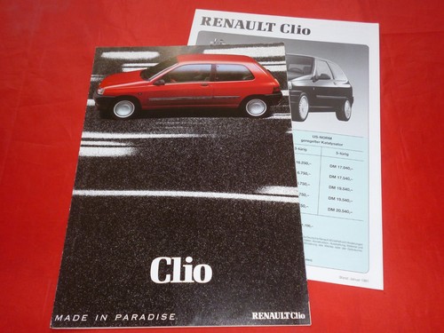 Brochure depliant renault clio - brochure,