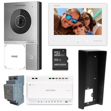 Kit Videocitofono Hikvision monofamiliare WIFI DS-KIS705EY 2 Fili 7 pollici Touc