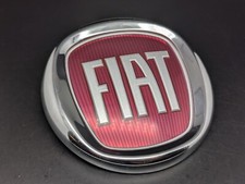 FIAT Ø 100MM 51944206 LOGO ROSSO SIGLA EMBLEMA FREGIO STEMMA SCRITTA BADGE TARGA