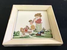 Piastrella Laveno quadro scimmia bimba sassofono sax anni 40 no lenci Ginori 