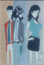  Quadro Lupin, Geghen & Margot Pop Art   Dipinto A Mano  Colori Pastello