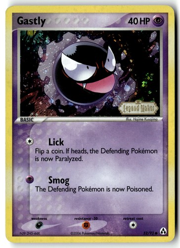 Pokemon card gastly legend - pokemon,