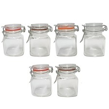 6 barattoli con chiusura tappo