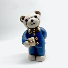 THUN CERAMICA VINTAGE "ORSO IN GIACCA CON PAPILLON" - ALTEZZA 20 CM CIRCA