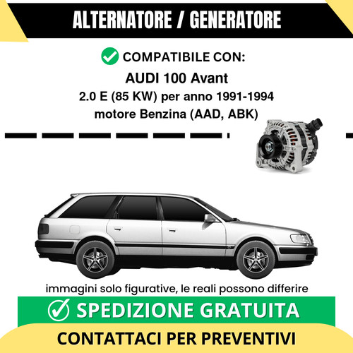Alternatore audi 100 - 100, 2.0