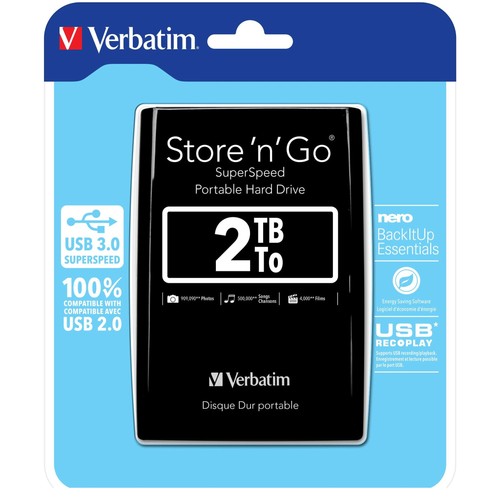 Verbatim hard disk esterno 2tb - verbatim,