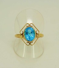 Splendido Anello Topazio Blu