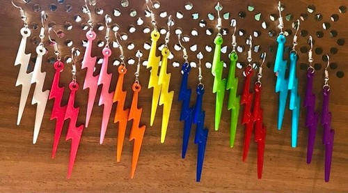 Orecchini fulmine neon - al,