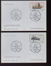 3-  4 cartoline maximum  Navi annullo Livorno FDC 1977