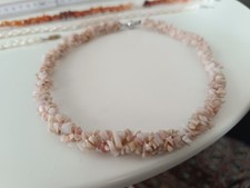 NUOVE 2 collane opale e opale di fuoco HSE24 salmone e corso 46 cm