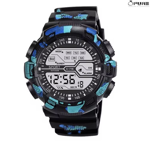 Orologio uomo blu mimetico - orologio,