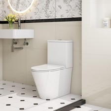 WC da appoggio senza bordo di