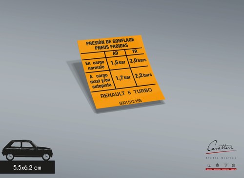Adesivo per renault turbo - per,