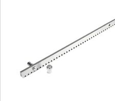 CREMAGLIERA ZINCATA ACCIAIO PER CANCELLO SCORREVOLE COMPLETA DI ATTACCHI PZ 1 MT