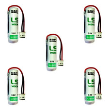 5 BATTERIE PILA LITIO SAFT LS14500 3,6V 2,6Ah COMPATIBILE ALLARMI TECNOALARM 