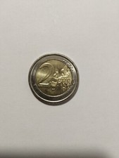 Rara moneta da 2 euro  Dante Alighieri  1265-2015 con errore di conio stelle