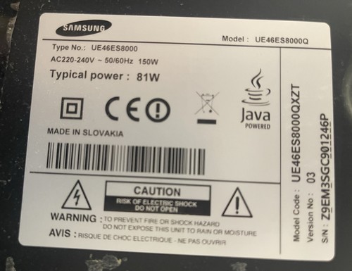 Samsung ue46es8000q - samsung, tv